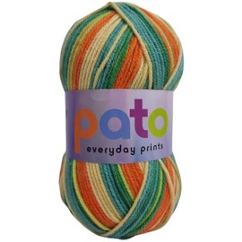 Cygnet Yarns DK Acrylic Prints Yarn, 100% Acrylic, 4.00mm Needles, 100g Balls, 290m Length per Ball, Brightly Striped Colorway (Daisychain 694)