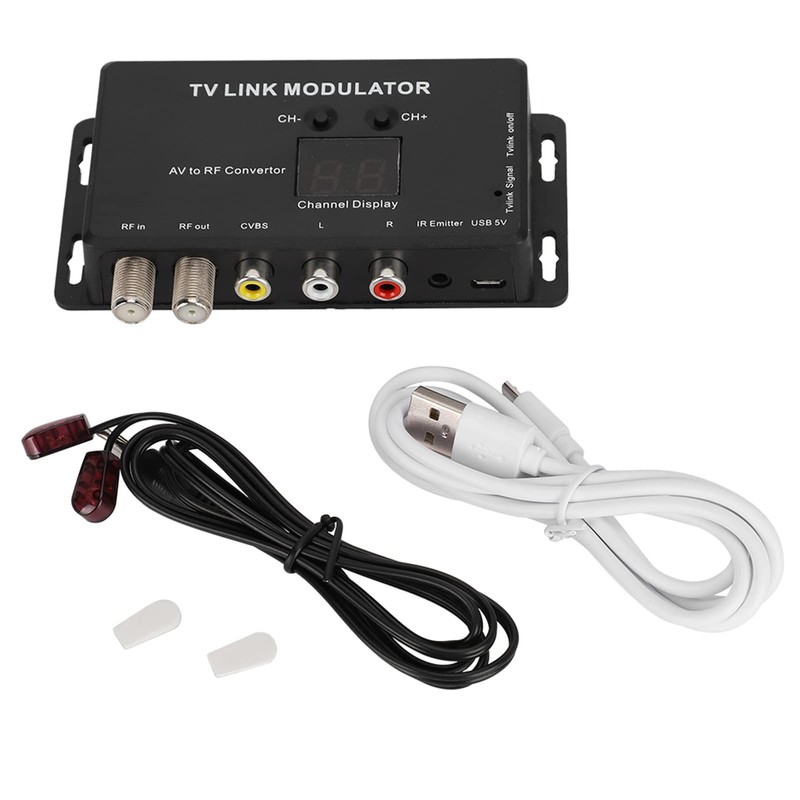 UHF Modulator TV LINK Modulator, AV to RF Converter IR