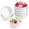 Foraineam 8 Pack 10 Ounce Porcelain Souffle Dishes with Double