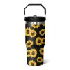 Sunflower LeakproofTumbler with Handle Lid and Straw, Sunflower Gifts For
