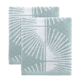 Nicole Miller - Bath Towel Set, Soft & Absorbent, Dorm Room Essentials, Set of 4 (Kendall Collection, Oasis)