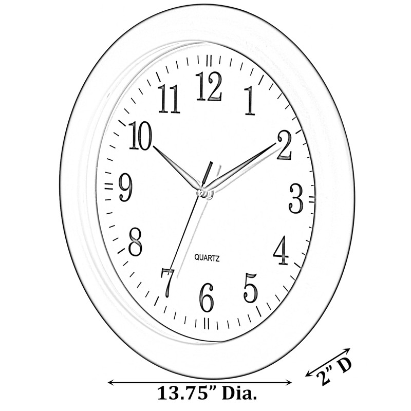 Decorative Classic Round Wall Clock for Living Room, Kitchen, Dining