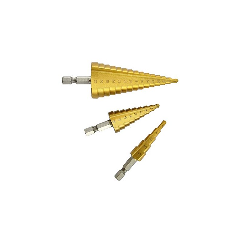 Corintian HSS Step Drill TiN Coated for Metal, Wood and