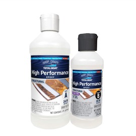 TotalBoat High Performance Epoxy Kit, Crystal Clear Marine Grade Resin and Hardener for Woodworking, Fiberglass and Wood Boat Building and Repair (1.5 Pint, Slow)