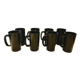 Talisman, Plastic Beer Mugs, Large 32 Ounce, Pack 8, Color Black BPA-Free Dishwasher Safe Top Shelf