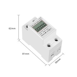 eMylo Electricity Meter, Energy Monitor, Power Consumption Meter, Single-Phase Multifunctional Rail Mounting