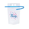 Fun Express Let’s Party Collapsible Plastic Drink Pouches with Straws,