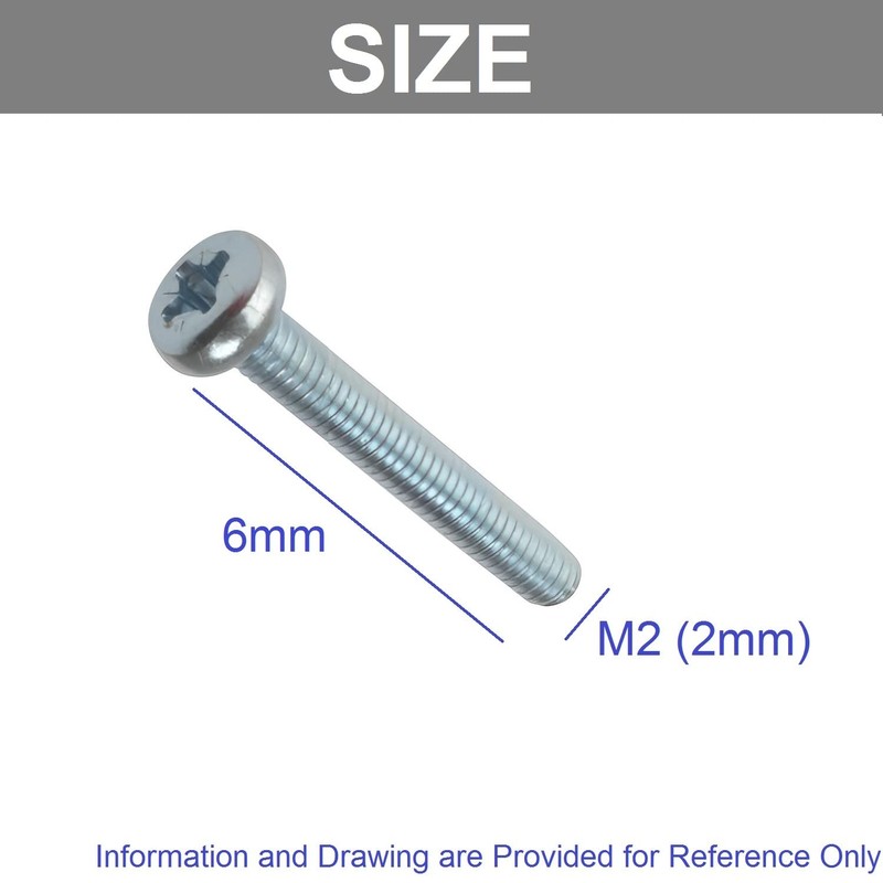 TERF® M2 X 6mm Pozi Pan Machine Screws M2 (2mm)