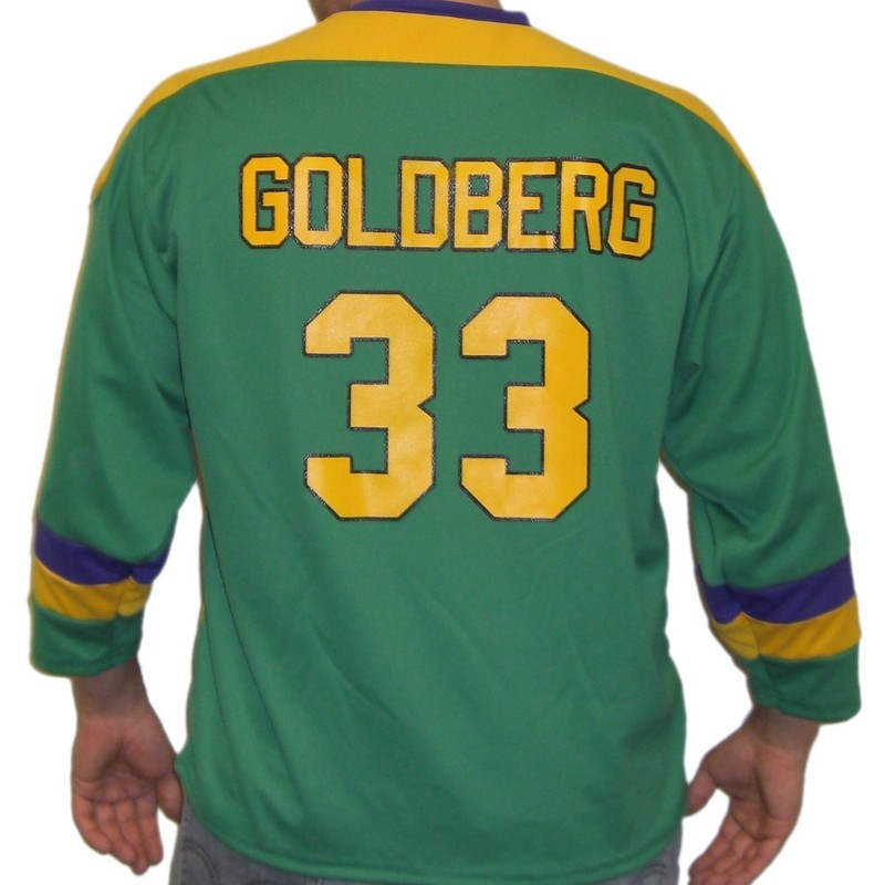 Greg Goldberg #33 Ducks Hockey Jersey -Adult 2XL Green