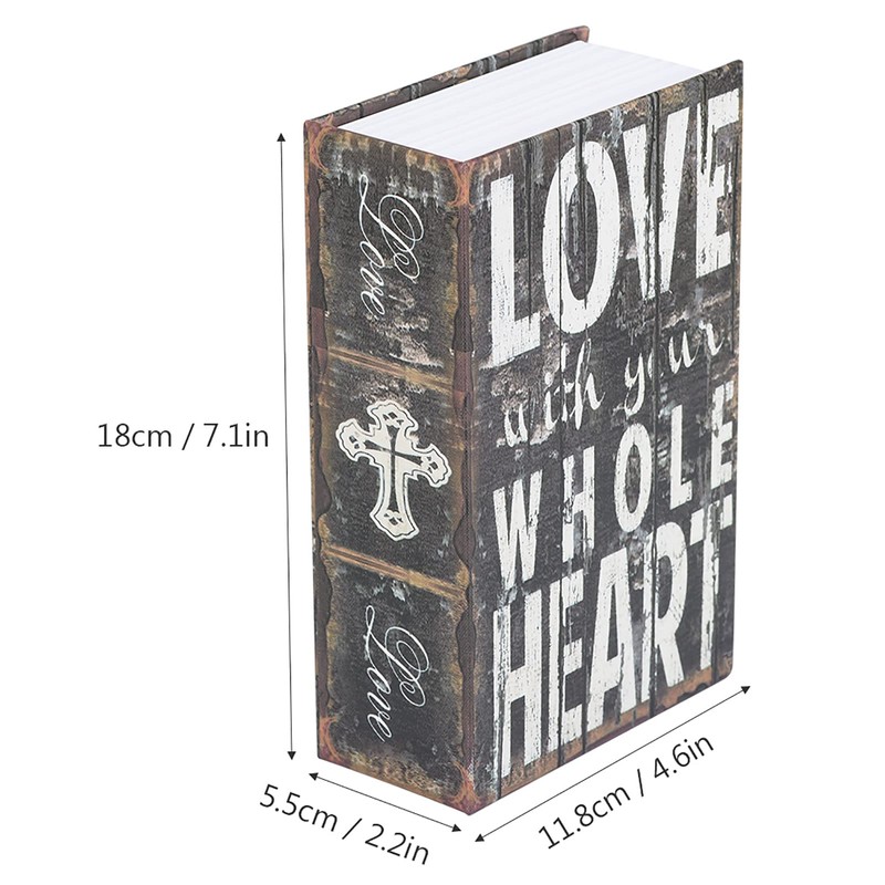 Creative Simulation Book Safe Box Deluxe Storage with Combination Lock