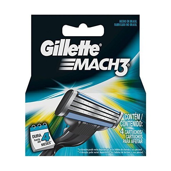 Gillette Gíllette Mach 3 Razor Refill Cartridges 4 Ct closer