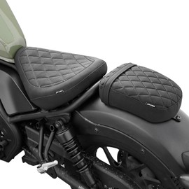 Motorcycle Front Rider Rear Passenger Seat for Rebel CMX 500 300 CMX500 CMX300 2017-2026 Pressure Relief Soft Pillion Saddle Cushion Pad, Black