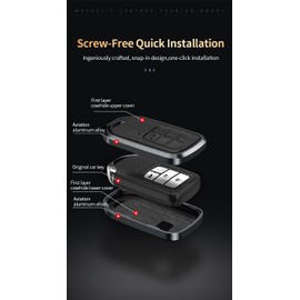 HIBEYO Smart Car Key Case Fits Honda CR-V Jazz Civic HR-V Accord Odyssey City Grace Protective Key Case Cover Key Case Key Shell Key Fob Remote Keyless Leather Blue B