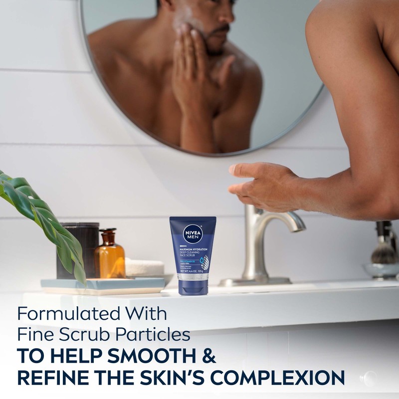 NIVEA MEN Maximum Hydration Deep Cleaning Face Scrub With Aloe