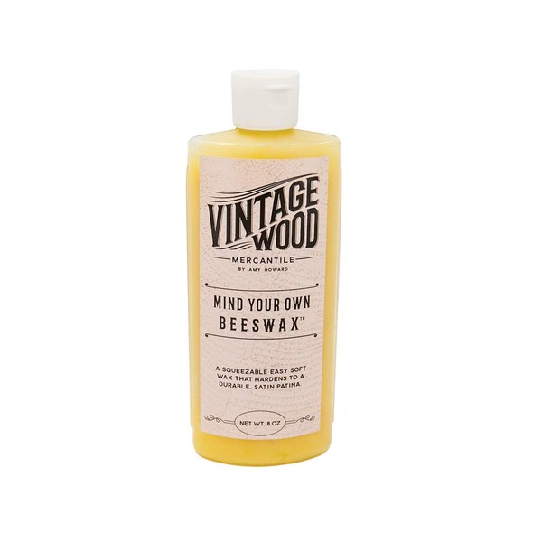 Amy Howard at Home | Vintage Wood - Mind Your Beeswax | Wood and Metal Protective Finish, Seal & Conditioner | Satin Sheen Antique Furniture Finish | Carnauba and Beeswax Combination | Soft Wax | 8 Oz
