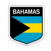 Squiddy Bahamas Flag Shield - Vinyl Sticker Decal for Phone, Laptop, Water Bottle (3" high)