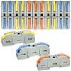 100pcs Lever Wire Connectors, 1 in 1 out Inline Electrical
