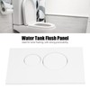 Toilet Water Tank Panel White ABS Squared Round Button Dual