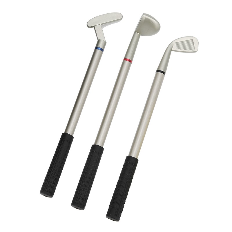 Mini Desktop Golf Ball Pen Holder with 3 Golf Cue
