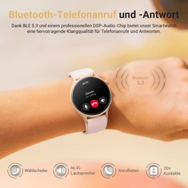 Smartwatch Men Women with Phone Function Fitness Watch 110+ Sports Modes & IP68 1.32 Inch Pedometer Watch for Android iOS Watch with Heart Rate Monitor SpO2 Stress Sleep Monitor - Pink