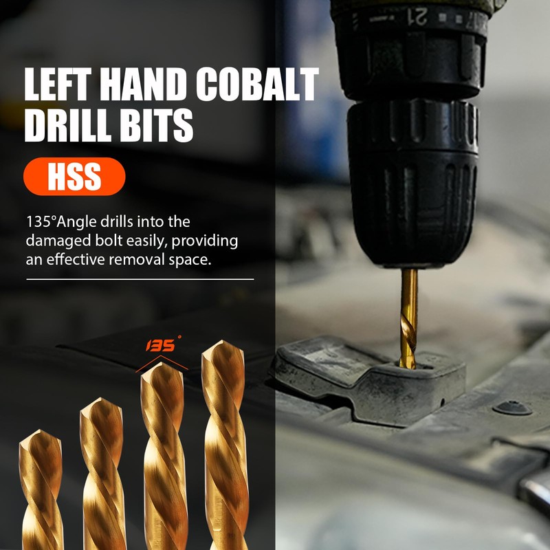 Coobeast 26Pcs Bolt Extractor Kit and Left Handed Drill Bit,