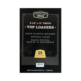 Cardboard Gold 8.5" x 11" Top Loaders (25ct) - Next Generation Archival Protection 1pk (25) Cardboard Gold Regular 8.5x11 PRO Toploaders Keeps 8 1/2 x 11 Photo/Document Ultra Protected