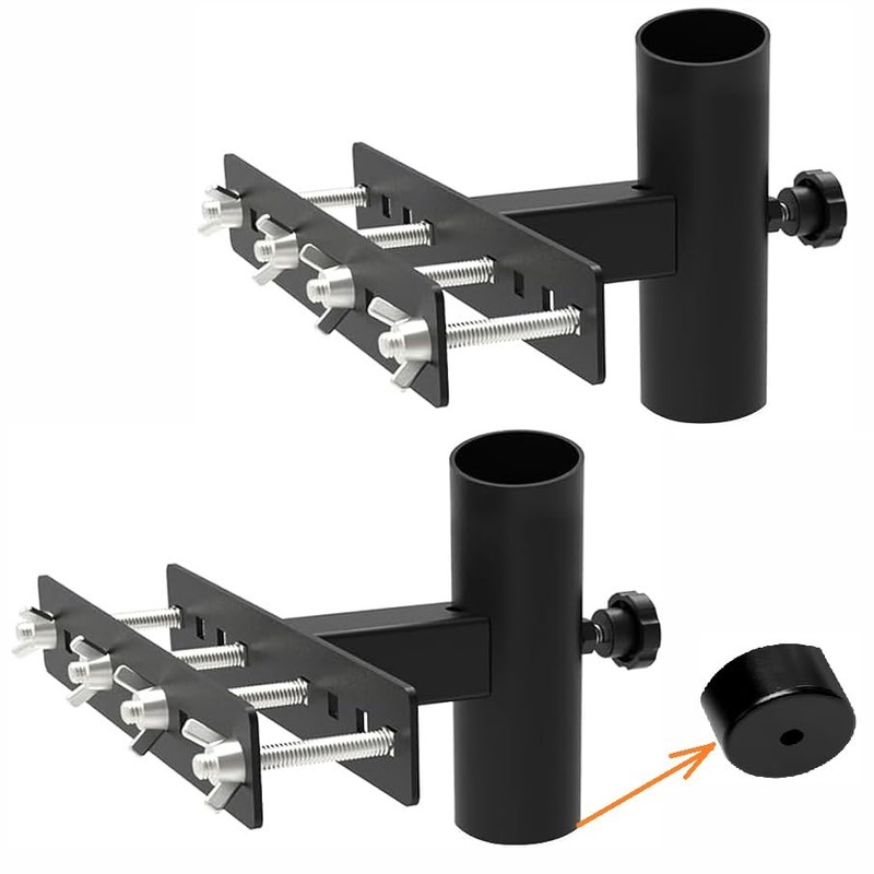 Generic Adjustable Patio Umbrella Stand, Black, Durable Metal Umbrella Holder