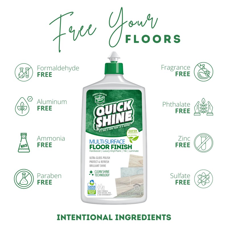 Quick Shine Multi Surface Floor Cleaner & Floor Polish w/Clean