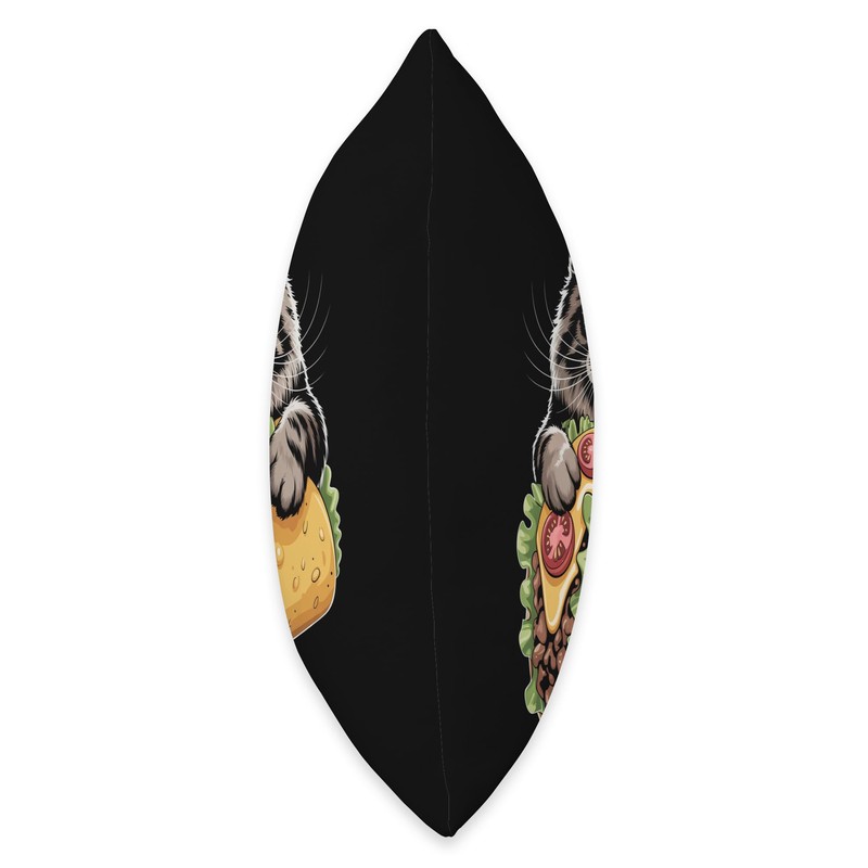 Funny Cat Taco Lover Throw Pillow