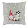 texpot Cushion Cover 40 x 40 cm Light Grey Embroidery