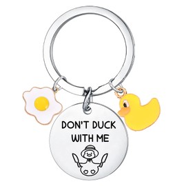 Ghloyza Duck Keyring Funny Gifts For Women Men Duck Lovers Gift Duck Gifts For Women Men Cute Duck Present Birthday Gifts Funny Friendship Gifts for Best Friend Keyring