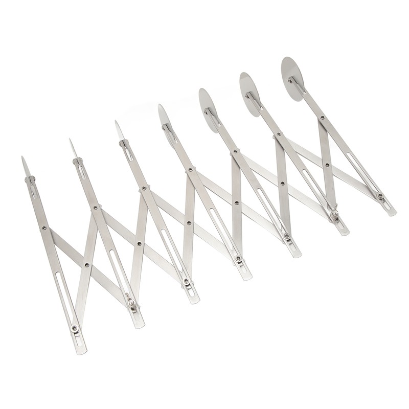 7 Wheel Pastry Cutter Roller Stainless Steel Multifunction Adjustable Width