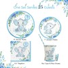 Boy Elephant Baby Shower Decorations Party Supplies Plate Set Serves