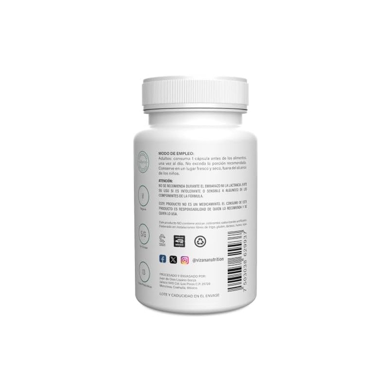 VIZANA NUTRITION Probióticos 70 billones, 13 Cepas HPMC Vegetarianas (60