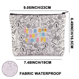 G2TUP Family & Consumer Science Teacher Makeup Bag FCS Teacher Gifts It's A Good Day To Teach FCS Zipper Bag (it's a good day)