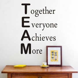 Office Wall Decals Classroom Inspirational Wall Decor Motivational Quotes Stickers Together Everyone Achieves More 25×18In