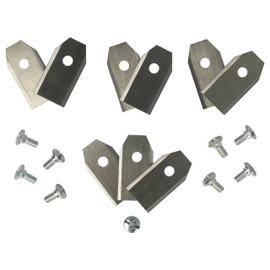 vhbw 9 x Replacement Blades Compatible with Yard Force Xpower 400 Lawnmower - Replacement Blade Silver, Steel