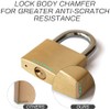 Guliffen Solid Brass Padlock with Key with 1-9/16 in. (40