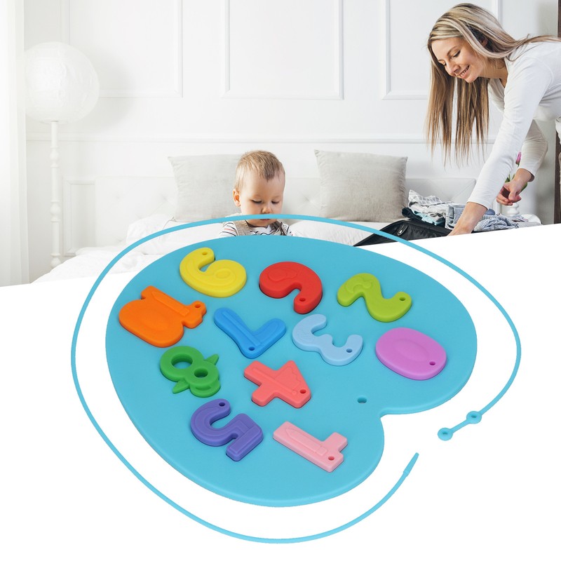 Learning Number Board Toy Educational Silicone Number Puzzle Board for