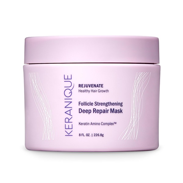Keranique Hair Mask: Deep Repair & Hydration for Dry, Damaged Hair - Keratin Protein Boost for Fine Strands - Intense Moisturizer for Women