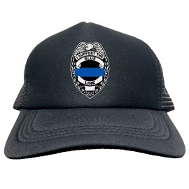 Unbranded SUPPORT POLICE BLUE LINE FUNNY Trucker Cap Foam Baseball Cap Hat Mesh HF0125