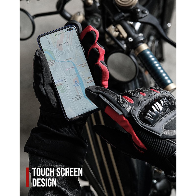 IRON JIA'S Motorcycle Gloves Winter Cold Weather Warm Touchscreen Waterproof