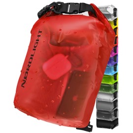 Nordlight Dry Bag and Waterproof Bag - (20L, Red) Waterproof Packing Bag with Roll Top Closure and Shoulder Strap | Swimming, Beach, Canoeing, Stand Up Paddling, Diving