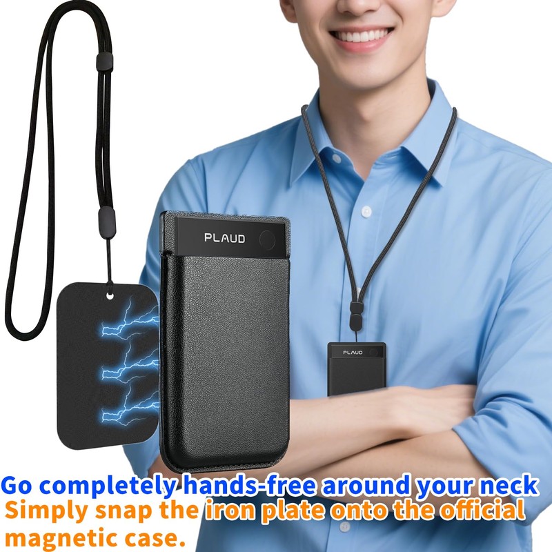 3-in-1 Kit for Plaud Note AI/Pro AI Recorder with Neck/Wrist/Clip,