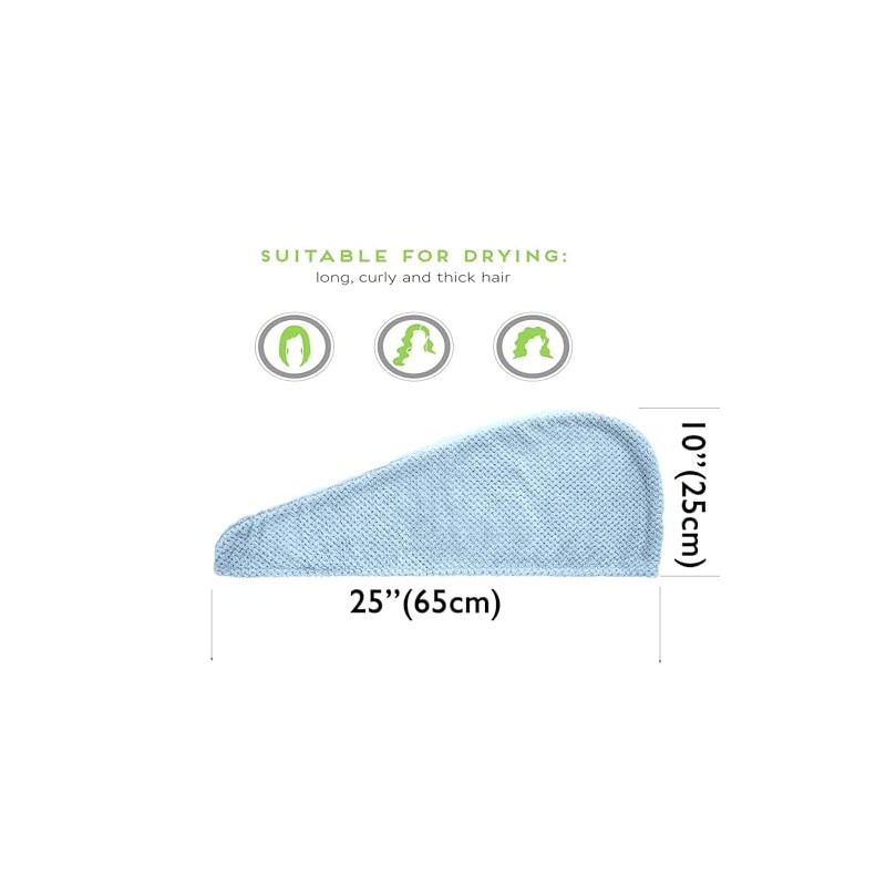 PGlife Hair Towels Wrap, Microfiber Super Absorbent Quick Drying Hair