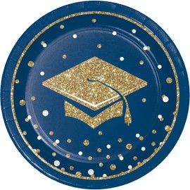 Glittering Grad Dessert Plates, 8 ct