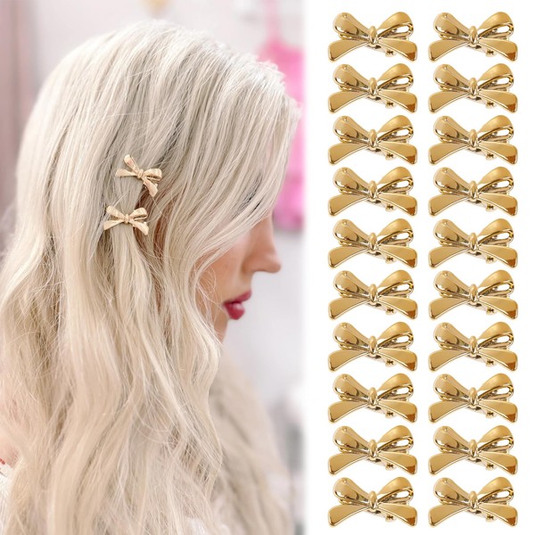 20 Pcs Small Bow Hair Clips for Women, Y2K Cute