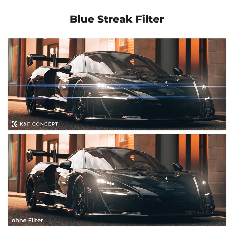 K&F Concept Nano-K Series Blue Streak Anamorphic Effect Filter 62