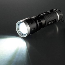 Ohm Electric OHM LED Torch Light with SOS Morse Signal Flashing Function, 300 lm, LHA-SOS431-K, Black