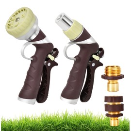 Winslow&Ross Garden Nozzle Sprayer, 8 Spray Pattern Garden Hose Sprayer Nozzle and High Pressure Spray Nozzle for Watering Plants & Lawns, Washing Cars & Pets- Extra 3pcs 3/4 In Quick Connector